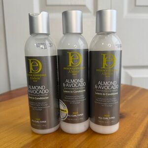 Design Essential almond & avocado leave in conditioner lot of 3